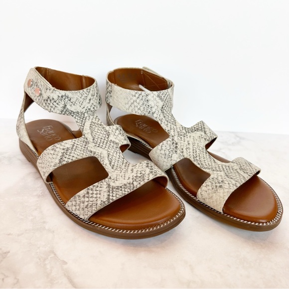 Franco Sarto Genevia Snakeskin Embossed Sandal Size 8.5 - Picture 1 of 8